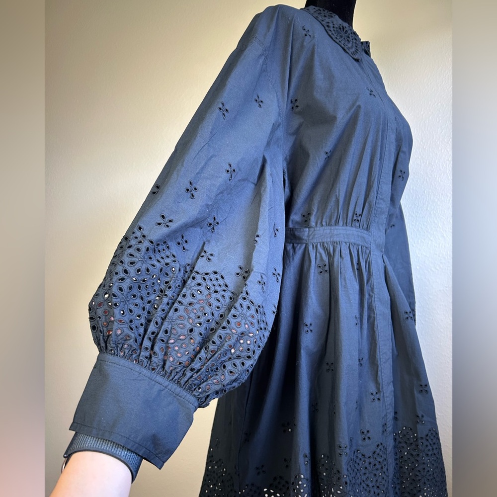 NWT Ulla Johnson Gemma Broderie Anglaise Mini Shirt Dress - Picture 5 of 10